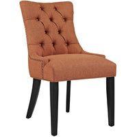 Modway - Regent Touffe Tissu Chaise à manger - Orange-Chaise de salle à manger à touffes