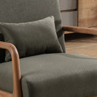 Ebello - Hertford Fauteuil d’appoint 26 po bois massif milieu de siècle avec coussin extra, vert-7