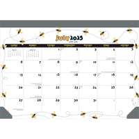 BrownTrout - 2026 Calendrier de bureau mensuel de 18 mois - Abeilles occupées - 14 po x 10 po-Grille Agrandie - Le nouveau design élargi permet aux grilles mensuelles d'être encore plus spacieuses et pratiques que jamais