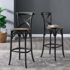 Modway - Gear Tabouret de bar - Noir-Ensemble en rotin tissé