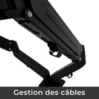 MotionGrey - Support de moniteur simple - Bras de fixation VESA pour écrans jusqu’à 28 po - Noir-Installation par pince ou passe-câble : comprend deux options de fixation pour s’adapter à la plupart des surfaces de bureau-installation rapide et facile avec tout le matériel inclus