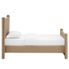 Modway - Rael Performance Velvet Lit à plateforme jumelle, Taupe-Assemblée requise