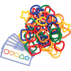 Teacher Created Resources - Lier des formes - Ensemble de 55-Cette collection de 50 formes de liaison comprend cinq formes distinctes (carré, cercle, cœur, triangle et étoile) dans cinq couleurs vives