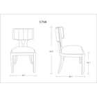 Manhattan Comfort - Lot de 2 chaises de salle à manger traditionnelles Pulitzer 46 cm, revêtement similicuir blanc perle et noyer-Revêtu de similicuir avec rembourrage en mousse