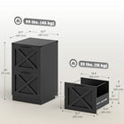 HOMCOM - Classeur 2 tiroirs pour documents - noir-Équipé de glissières métalliques silencieuses, assurant une ouverture et une fermeture en douceur des tiroirs 
