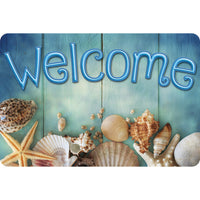 Ashley Productions - The Original Fun Mat - Tapis de Bienvenue - 15 -5" x 23 -5" - Bienvenue à la Vie de Plage-Mesure et Design : Le paillasson Bienvenue Beach Life mesure 15,5 po x 23,5 po.
