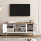 Manhattan Comfort - Meuble TV moderne Landen 47,3 po - Blanc-Comprend 2 ouvertures pour la gestion des câbles multimédias