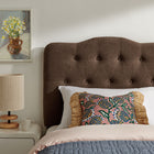 Modway - Annabel Mélange de lin premium Tête de lit jumelée, Cacao-5 positions de montage ajustables