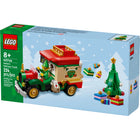 LEGO - Iconic Le camion de livraison du père Noël-La magie des figurines - L’ensemble de Noël LEGO prend vie grâce à une figurine de lutin, qui est assise sur le siège conducteur du camion du père Noël