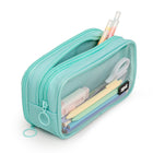 ZIPIT - Trousse à crayons à 3 poches “Half & Half” - Sarcelle-Garantie du fabricant limitée à vie