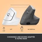 Logitech - Lift Souris Ergonomique Verticale - Blanc-10