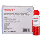 Staples - Dépoussiéreur pour appareils électroniques à air comprimé - 7 oz - Paquet de 12-Conçu pour éliminer la poussière et les petites particules des claviers et des composants électroniques sensibles.