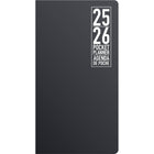 DateWorks - Planificateur de poche mensuel Classique Noir 2025-2026 - 3,5 po x 6,5 po - Bilingue-Juin 2024 - Décembre 2026