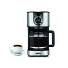 Salton - Cafetière numérique 12 tasses - acier inoxydable-Afficheur numérique lumineux: Horloge et minuterie de 24 heures programmable