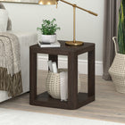 Hudson&Canal - Table d'appoint carrée Stellan 50 cm de large - Brun aulne-Caractéristiques assemblage facile