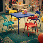 Homy - Casa Ensemble de table et chaises coloré pour enfants - 5 pièces-Conception Adaptée aux Enfants - Sièges ergonomiques et taille enfant pour un confort optimal dès 3 ans.