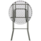 Flash Furniture – Table bistro pliante ronde de 31,25 po, blanc avec tréteaux gris fini poudré (DADYCZ80R2BARRE)-Capacité de charge statique de 165 lb