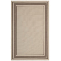 Modway - Rim Bordure solide intérieure et extérieure Tapis de 5 pi l x 8 pi L - Beige clair et beige foncé-Tapis à bordure unie pour zone limite