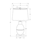 Monarch Specialties - Luminaire - 25 po H Lampe De Table - Résine Beige - Abat-Jour Beige - Contemporain - Moderne-Équipée d'un interrupteur pratique à bouton rotatif marche/arrêt qui fonctionne avec une ampoule de 100 W (non incluse), elle illumine sans effort les espaces modernes