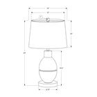 Monarch Specialties - Luminaire - 25 po H Lampe De Table - Résine Beige - Abat-Jour Beige - Contemporain - Moderne-Équipée d'un interrupteur pratique à bouton rotatif marche/arrêt qui fonctionne avec une ampoule de 100 W (non incluse), elle illumine sans effort les espaces modernes