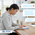 Davis Group - Planchettes à pince transparentes, format lettre, 9 po l x 12 po H – Fumée - 6 par paquet-L’accrochage de la planchette se fait à l’aide de la boucle de suspension rétractable