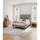 Manhattan Comfort - Dumbo table de chevet moderne 1 tiroir et commode 3 tiroirs - brun doré - ensemble de 2-Comprend 4 tiroirs à extension totale conçus avec des lignes nervurées texturées verticales