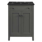 Modway - Nantucket 24" Vanette de salle de bain - Gris Noir-Vanité de salle de bain moderne