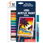 Crayola - Bâtons de peinture acrylique Doodle, 12 par paquet, 2 paquets, 24 au total-Tordre : évitez le désordre avec les bâtons de peinture pour enfants que vous pouvez tordre pour obtenir une couleur qui glisse en douceur pour une couverture complète.