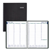 Blueline - 2026 Agenda hebdomadaire DuraFlex avec Couverture texturé extra robuste - 11 po x 9-1/4 po - Noir - Bilingue-12 mois: janvier 2026 à décembre 2026 
