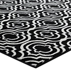 Modway - Frame Treillis marocain de transition Tapis de comédie 8 pi l x 10 pi L - Noir et blanc-Résistant aux taches / Facile à nettoyer
