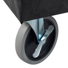 Luxor - Chariot utilitaire polyvalent à trois plateaux cuvettes avec roulettes robustes de 5" Luxor TUFFY XL - 32" L x 18" P - noir-Comprend des plateaux cuvettes