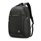 Swissdigital - Sac à dos noir JAVA SE avec localisateur SDD-PORT DE CHARGE USB INTÉGRÉ - Équipé d'un port de charge USB avec conception de câble intégré, offrant un accès rapide pour charger vos appareils électroniques tels que smartphones, tablettes, Kindles et tous les autres appareils USB en déplacement tout en les utilisant en même temps.