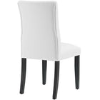 Modway - Duchess Vinyle Chaise à manger Ensemble de 2 - Blanc-Rembourrage en vinyle de qualité