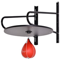 Soozier - Plateforme De Sac De Vitesse Murale - Hauteur Réglable - Blanc Et Rouge-Comprend : 1x sac de frappe, 1x plateforme murale, 1x pompe de gonflage  