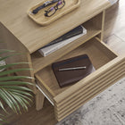 Modway - Render Table de chevet, Chêne-Tiroir à glissière à extension complète