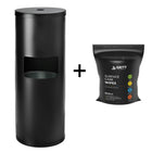 Gritt Commercial - Kit de démarrage pour distributeur de lingettes avec 800 lingettes nettoyantes tout usage - Noir-Poubelle et distributeur de lingettes tout-en-un