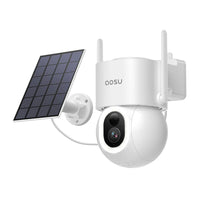 Aosu - Caméra intelligente Wi-Fi à énergie solaire 5MP avec projecteur 400 lumens, vision nocturne couleur et suivi automatique - Blanc-Vidéo haute résolution 5MP : fournit des images claires et détaillées pour une surveillance et une sécurité supérieures