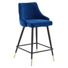 Modway - Adorn Performance Velvet Tabouret de comptoir - Marine-Tabouret de comptoir vintage moderne