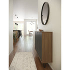 Nexera - Console de rangement 2 portes Slim, Muscade et gris charbon-7
