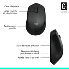 Logitech - Souris sans fil Silent Plus M330, noir-Autonomie de la pile : 24 mois