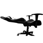 Nicer Furniture - chaise de jeu de style course avec repose-pieds - blanc-Assemblage requis