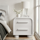 Modway - Bellamy 2 tiroirs Table de chevet - Blanc-Glissières de plancher sans marquage