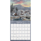 DateWorks - 2026 Mini Calendrier Mural 16 Mois - 7 po x 7 po - Route de Campagne - Anglais -Septembre 2025 - Décembre 2026