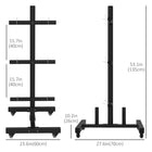 Soozier - Support pour disques de musculation-Quatre roues de transport pour déplacer facilement l'unité, deux roues sont munies de freins 