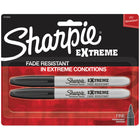 Sharpie - Marqueurs permanents Extreme - Pointe fine - Noir - Paquet de 2-L'encre résiste à une exposition jusqu'à 96 heures aux rayons ultraviolets et fait montre d'une adhésion supérieure à la plupart des surfaces