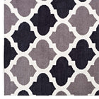 Modway - Lida Treillis marocain Tapis de comédie 8 pi l x 10 pi L - Charbon de bois et noir-Microfibre 100% polyester