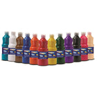 Prang - Peinture Tempera lavable - 16 oz - couleurs assorties - paquet de 12-Peinture tempera lavable offre des couleurs vives et éclatantes
