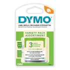 DYMO - Ruban d'étiquettes LetraTag, paq./3, 12 mm (1/2 po)-Contient 1 de chaque (étiquette de papier blanc, de plastique blanc et de plastique transparent) pour tous vos besoins d'étiquetage