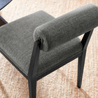 Modway - Kai Tissu Chaise à manger Ensemble de 2 - Fusain-Chaise latérale sans accoudoir Versitale