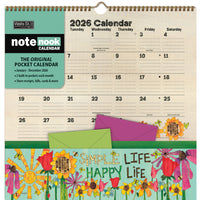 WSBL - 2026 Paix de la Vie Note Nook  Calendrier mural Mensuel - 30,5 cm l x 30,5 cm H - Anglais-Format 12 mois (Janvier - Décembre 2026)